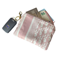 Trotter Pink Vintage Silk Scarf Coffee Run Keychain Bag