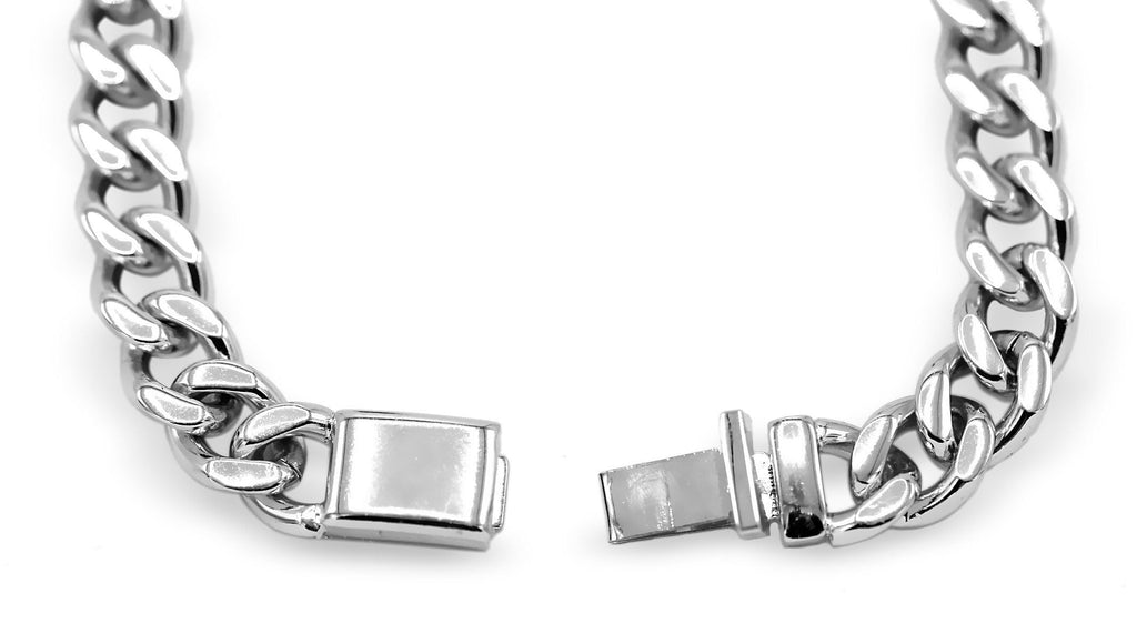Miami Cuban Link Chain Bracelet Stainless Steel Men Jewelry