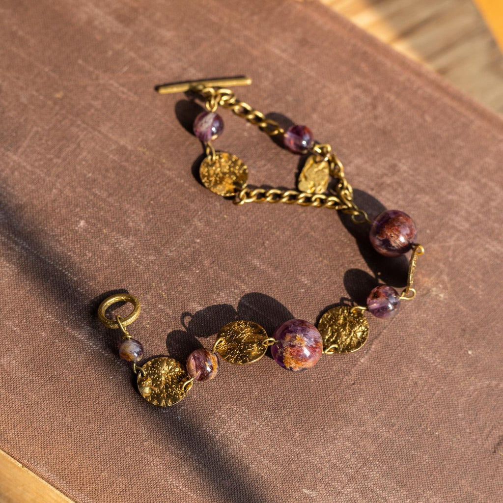 Améthyste Dorée Bracelet Set