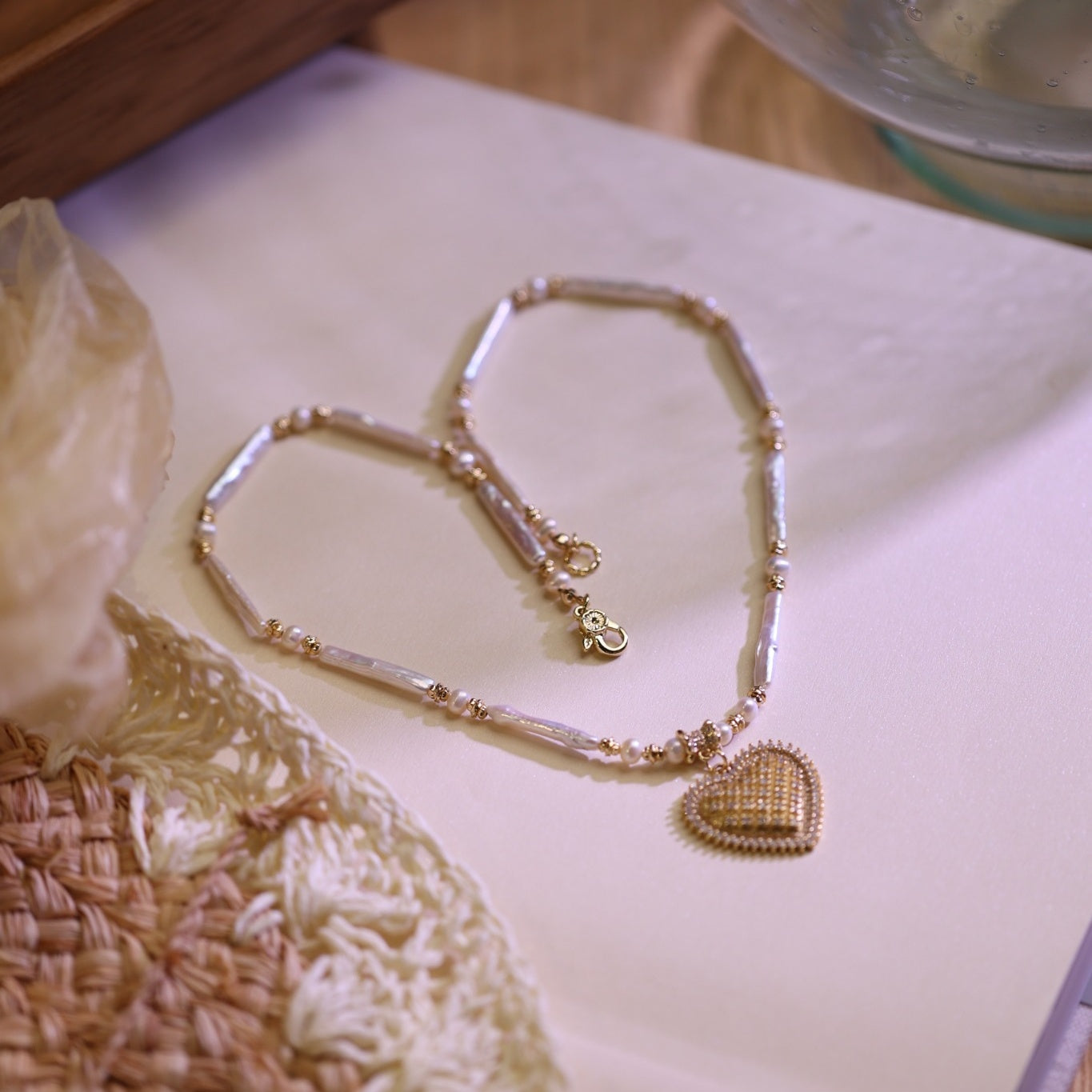 Ivory Tide Heart Necklace