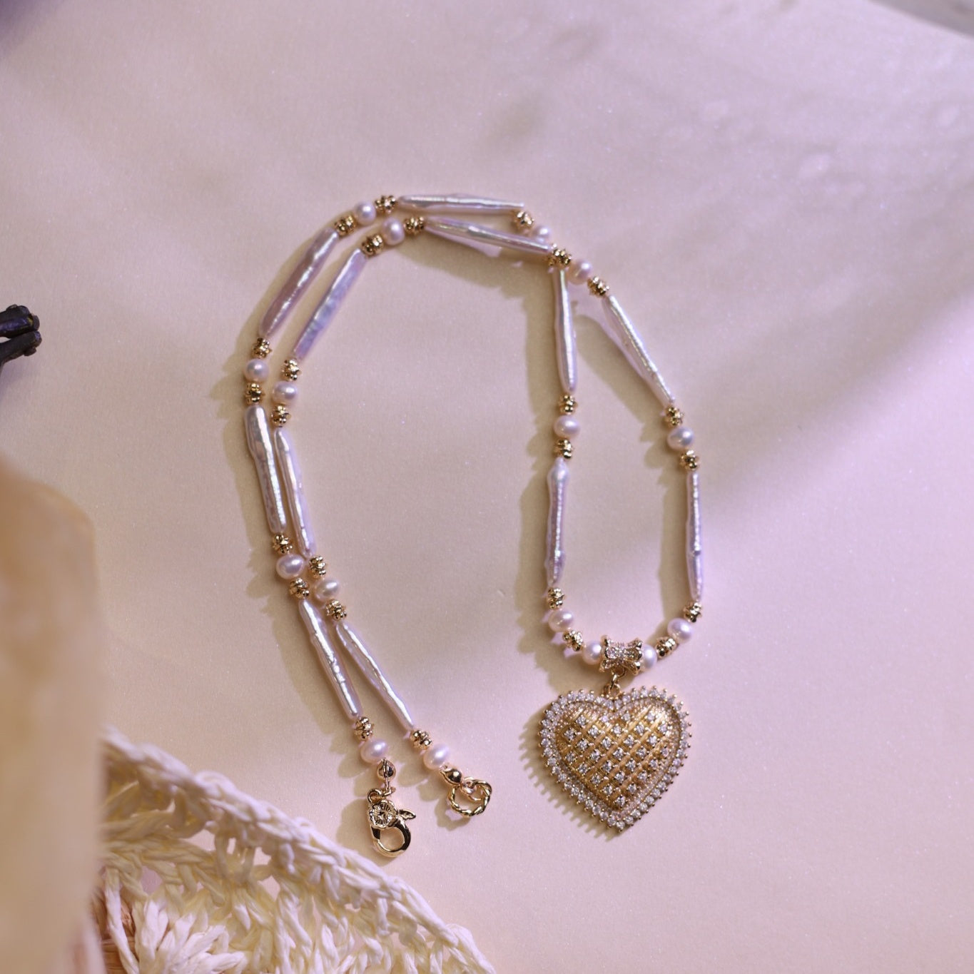 Ivory Tide Heart Necklace