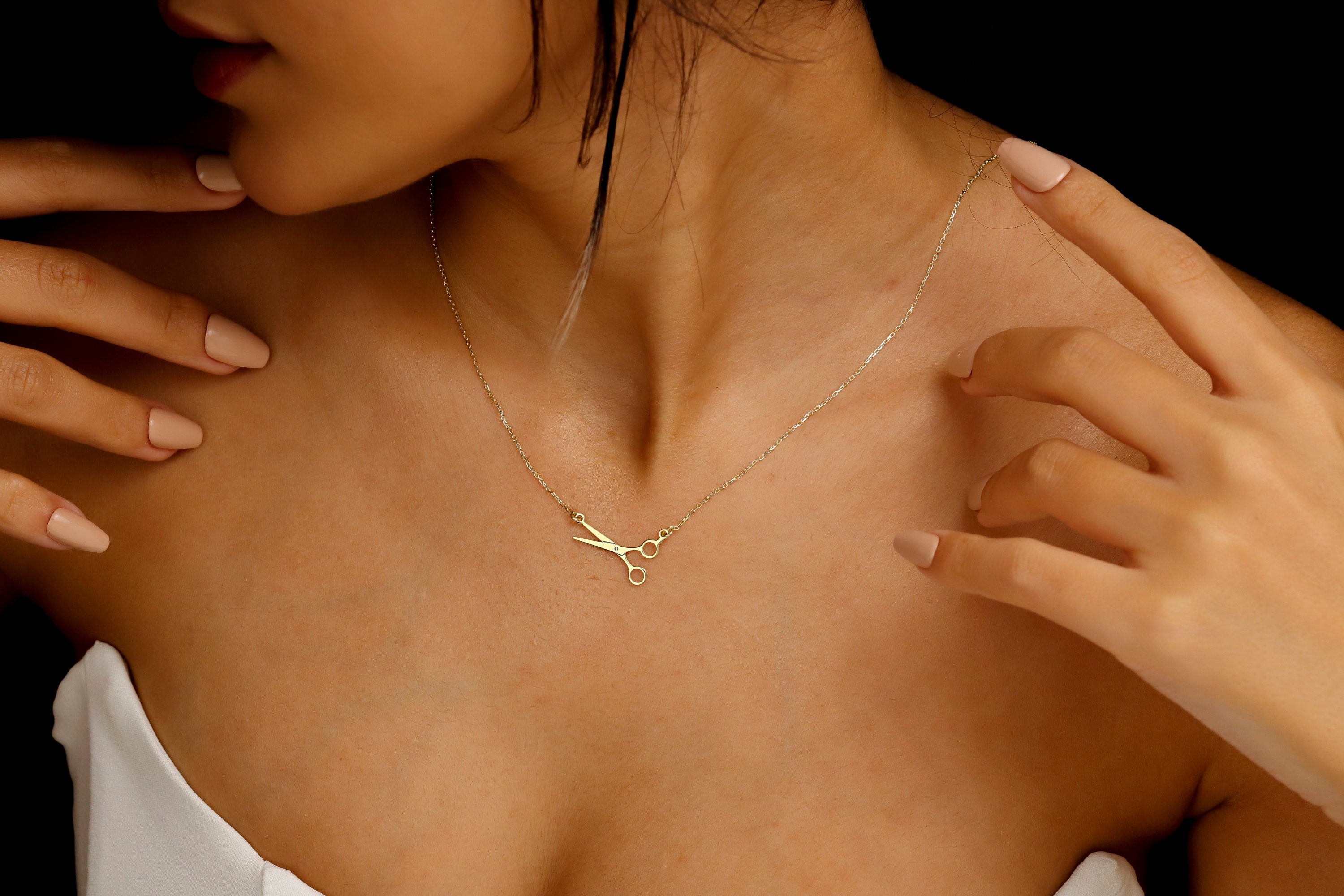 Tiny Lesbian Jewelry - Scissors Necklace in Silver, Gold, and Rose