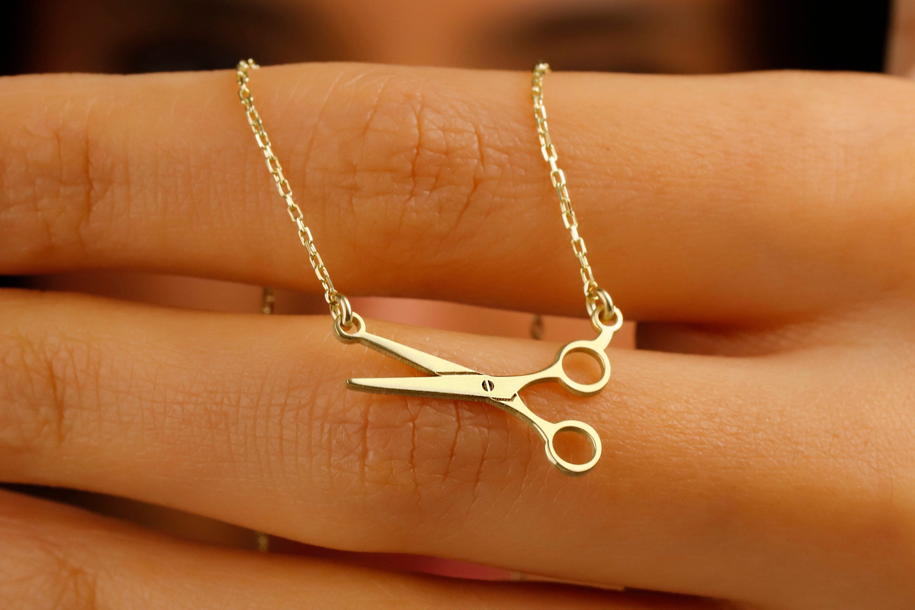 Tiny Lesbian Jewelry - Scissors Necklace in Silver, Gold, and Rose